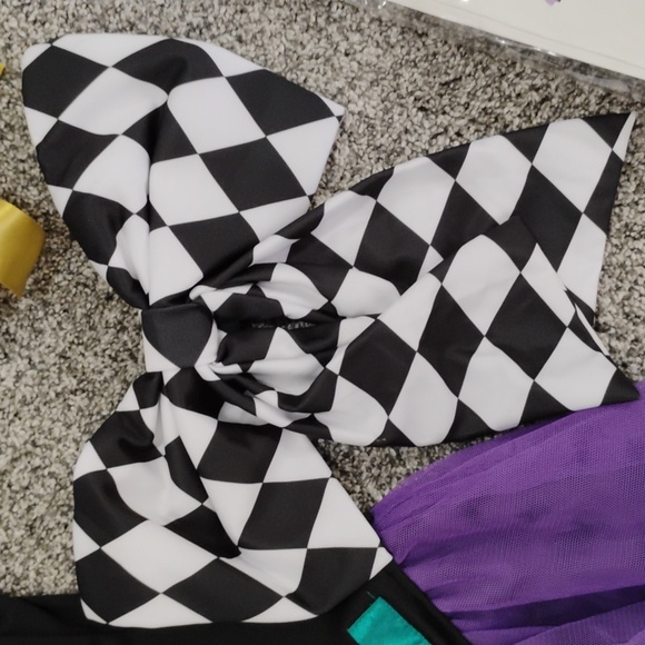 Leg Avenue Miss Mad Hatter Costume - Purple, Black, and Yellow - Picture 3 of 11